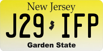 NJ license plate J29IFP