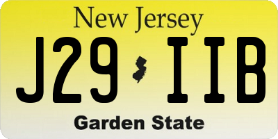 NJ license plate J29IIB