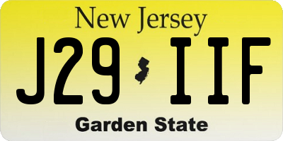 NJ license plate J29IIF