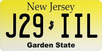 NJ license plate J29IIL