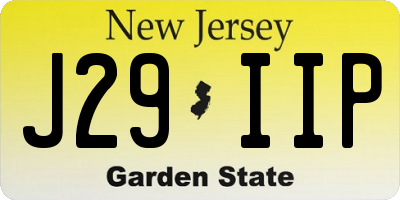 NJ license plate J29IIP