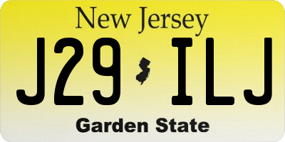 NJ license plate J29ILJ