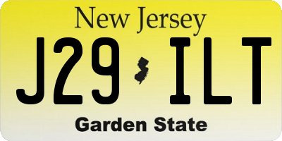 NJ license plate J29ILT