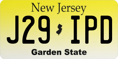 NJ license plate J29IPD