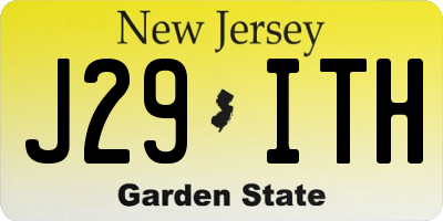 NJ license plate J29ITH