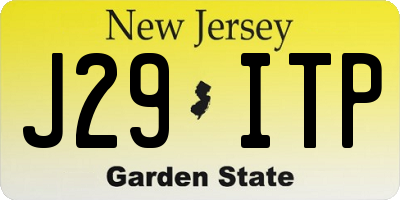 NJ license plate J29ITP