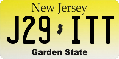 NJ license plate J29ITT
