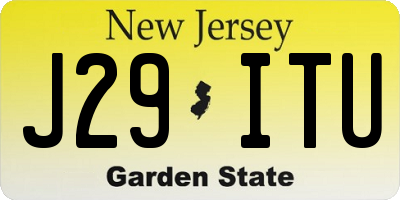 NJ license plate J29ITU