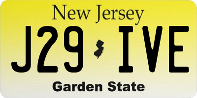 NJ license plate J29IVE