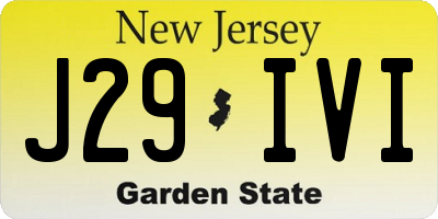 NJ license plate J29IVI