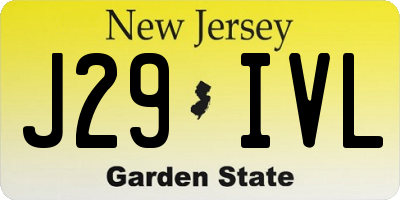 NJ license plate J29IVL