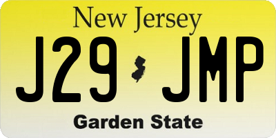 NJ license plate J29JMP