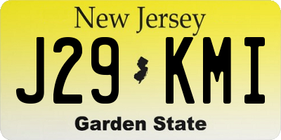 NJ license plate J29KMI