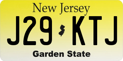 NJ license plate J29KTJ