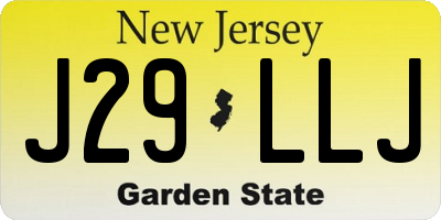 NJ license plate J29LLJ