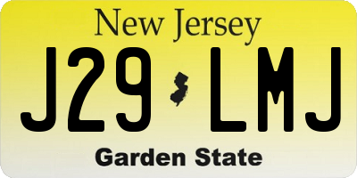 NJ license plate J29LMJ
