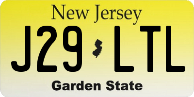 NJ license plate J29LTL