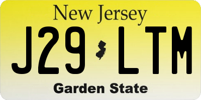 NJ license plate J29LTM