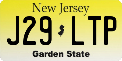NJ license plate J29LTP
