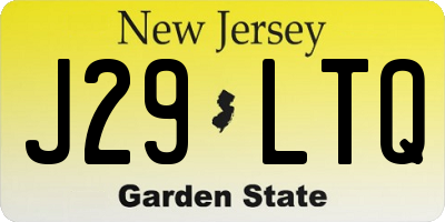 NJ license plate J29LTQ