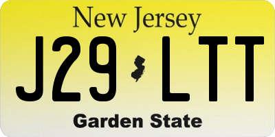 NJ license plate J29LTT