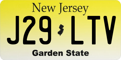 NJ license plate J29LTV