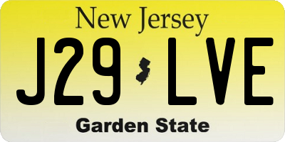 NJ license plate J29LVE