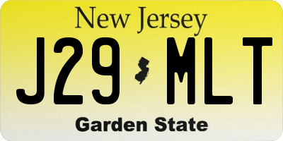 NJ license plate J29MLT