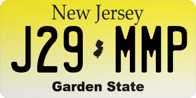 NJ license plate J29MMP