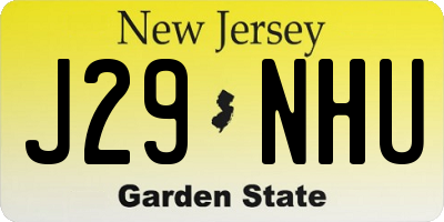 NJ license plate J29NHU