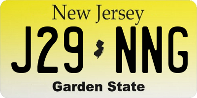 NJ license plate J29NNG