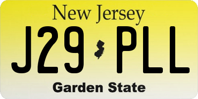 NJ license plate J29PLL