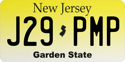 NJ license plate J29PMP