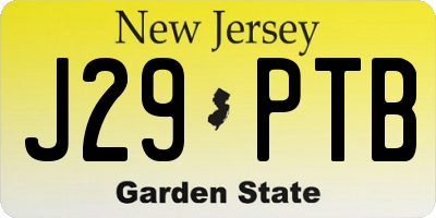 NJ license plate J29PTB