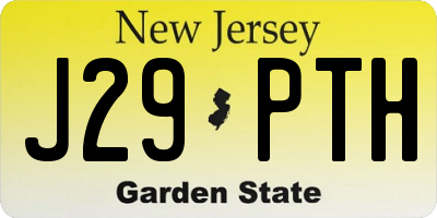NJ license plate J29PTH
