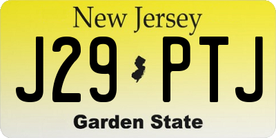 NJ license plate J29PTJ