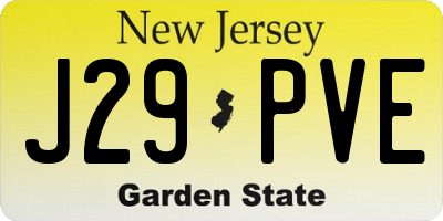 NJ license plate J29PVE