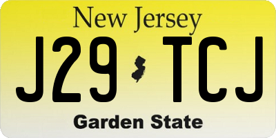 NJ license plate J29TCJ