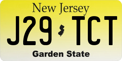 NJ license plate J29TCT