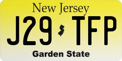 NJ license plate J29TFP