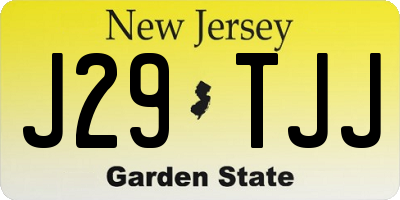 NJ license plate J29TJJ