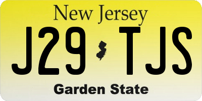 NJ license plate J29TJS