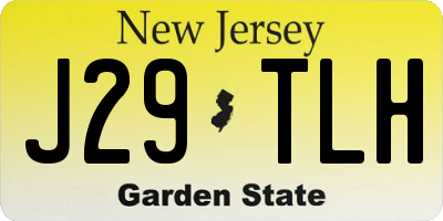 NJ license plate J29TLH