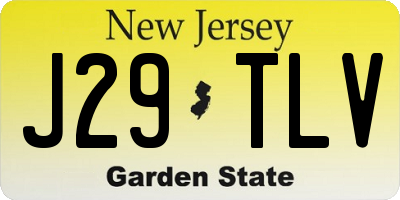 NJ license plate J29TLV