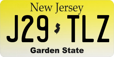 NJ license plate J29TLZ