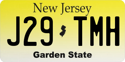 NJ license plate J29TMH