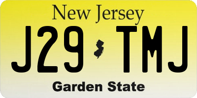 NJ license plate J29TMJ