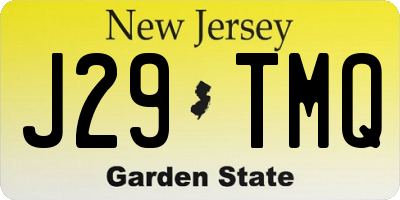 NJ license plate J29TMQ