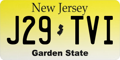NJ license plate J29TVI