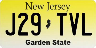 NJ license plate J29TVL
